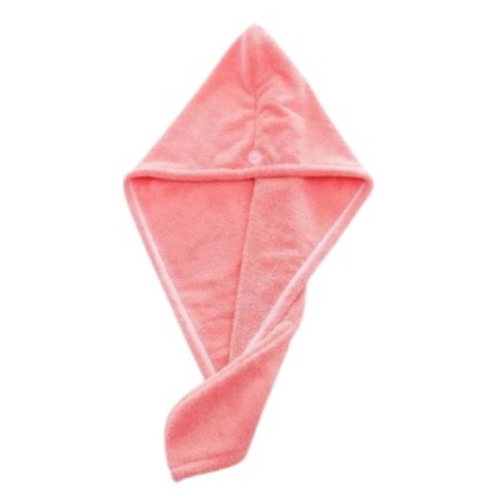 Microfiber head wraps towel 2pcs.color: (red rose & pink)